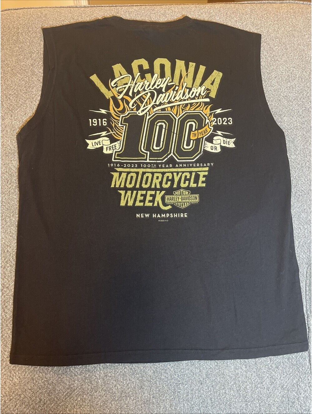 Harley Davidson Black Widow T-Shirt Men’s XL Lagonia Muscle New Hampshire - Picture 4 of 4